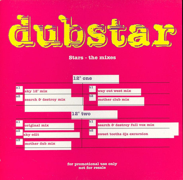 Dubstar – Stars - The Mixes (2 x12")
