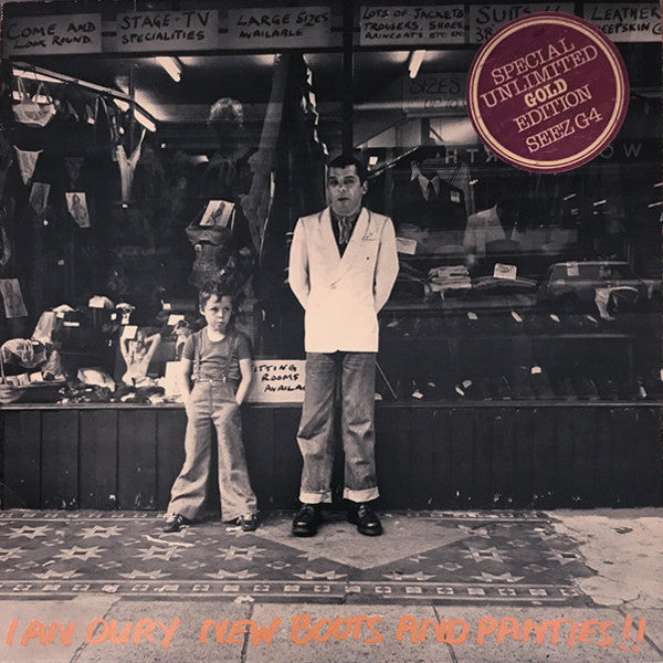 Ian Dury – New Boots And Panties!! (Gold vinyl, Extra track)